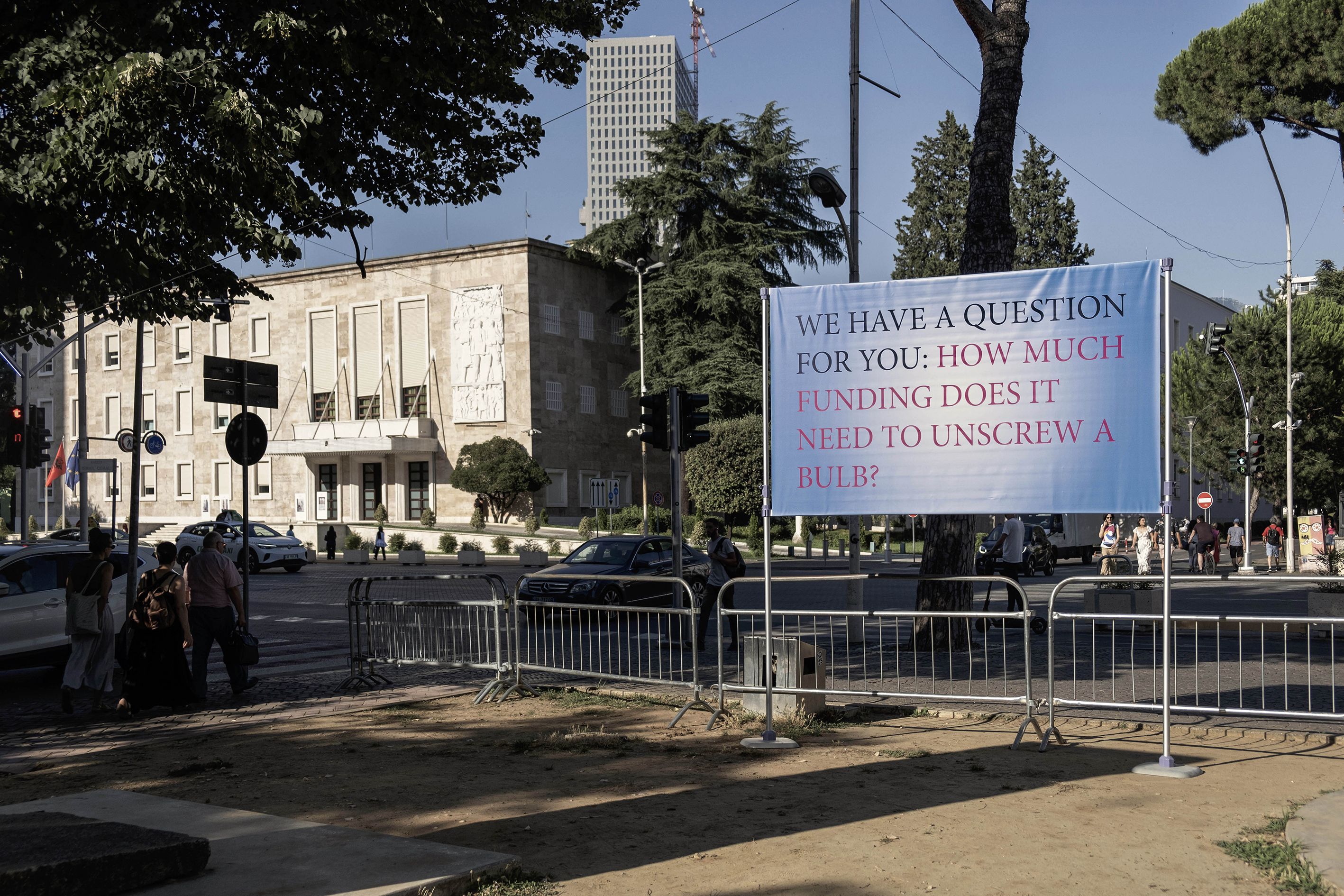 The Question of Funding billboard
